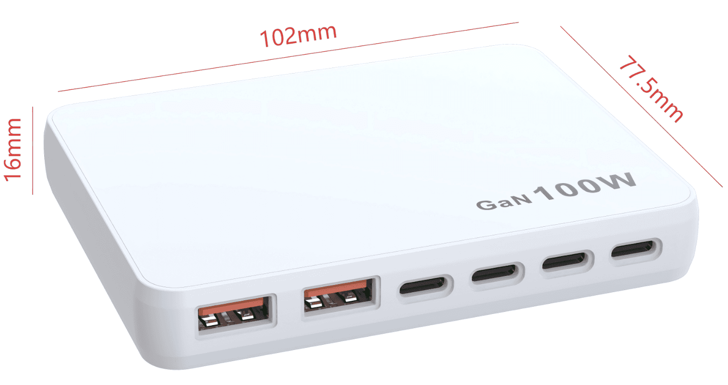 OmniTech OT-SC-001 100W 4C2A GaN Desktop Charger