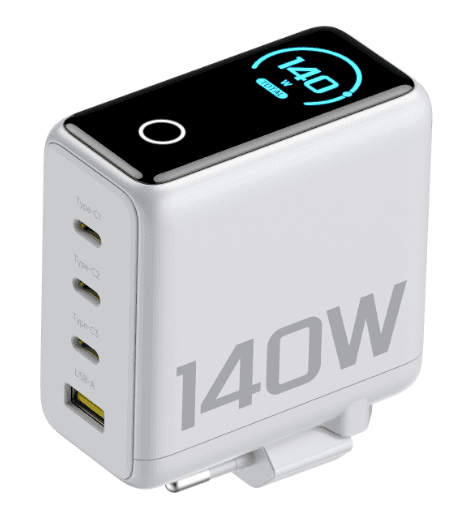 OmniTech OT-TC-076 Dual PD3.1 140W 3C1A Travel Charger