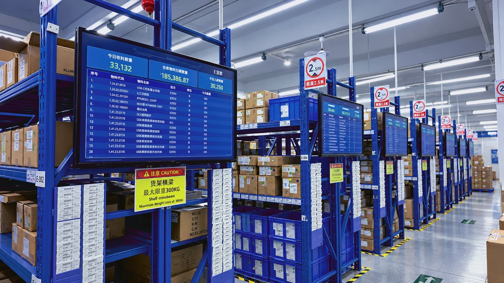 OmniTech smart warehouse management system with digital inventory monitoring
