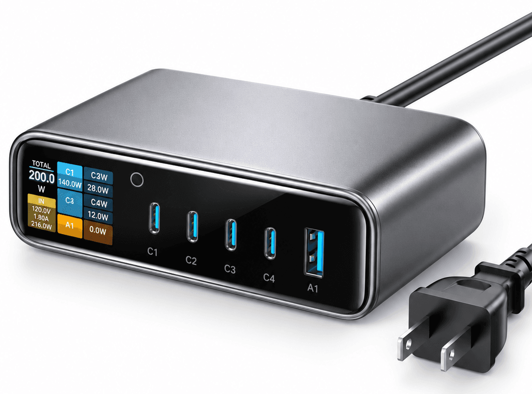 OmniTech OT-SC-012 200W 4C1A GaN Desktop Charger (PD 3.1)